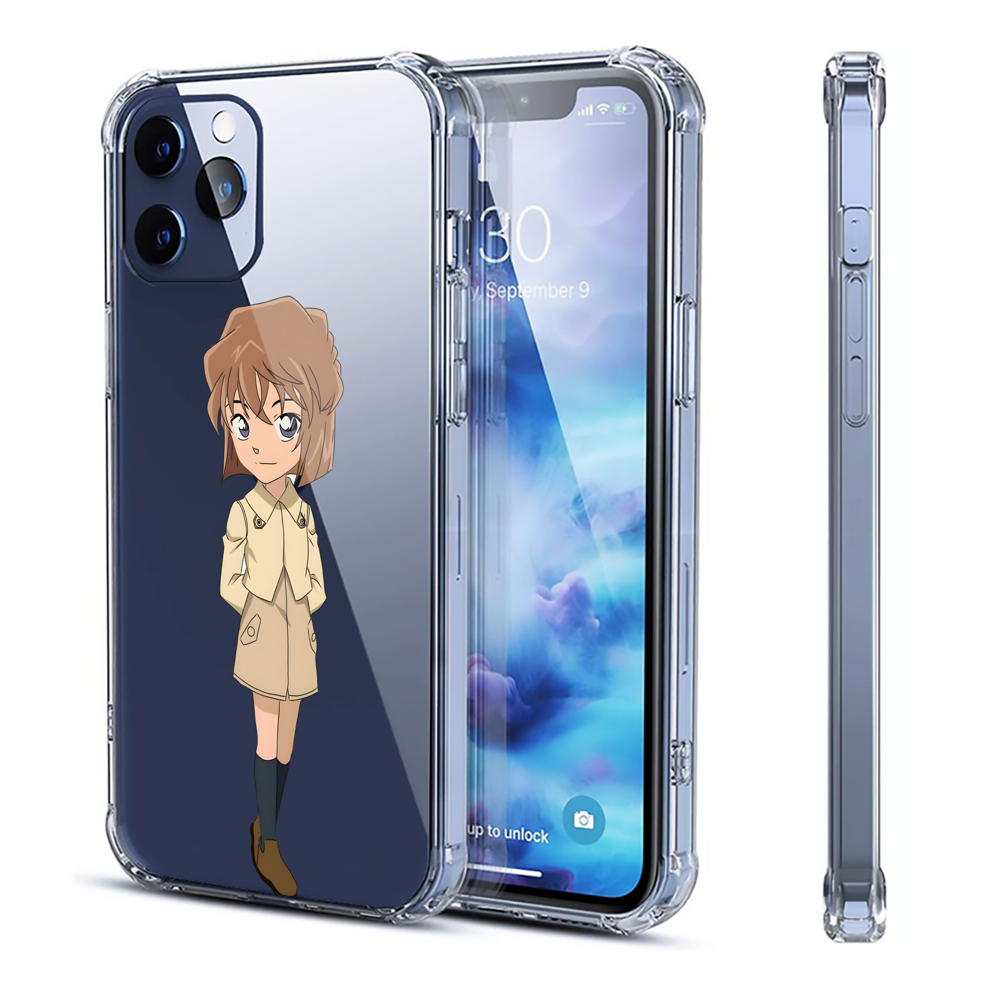 （画像用） 名探偵コナン 灰原 哀 はいばら あい Detective Conan Anita Hailey、Vi Graythorn Haibara Ai 【iPhone 12シリーズ対応】透明スマホケース（クリアソフトケース）